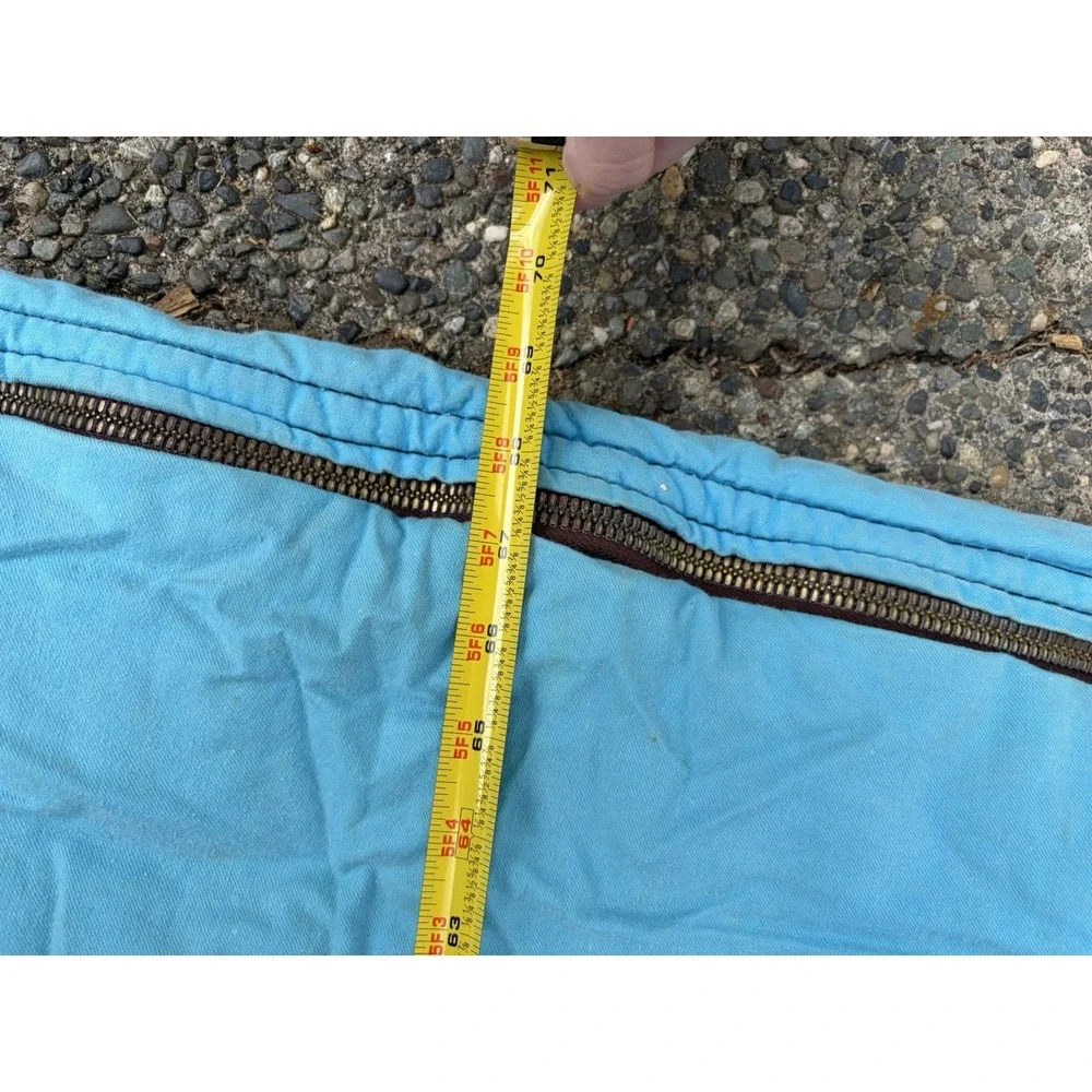Vntg 1960 Adult Flannel Sleeping Bag Zip Together Hunting Camping 30